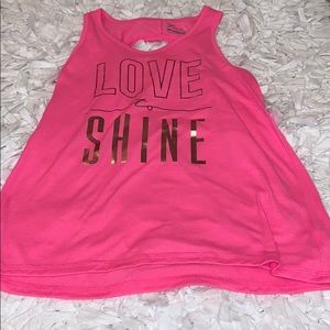 Pink and gold kinda athletic tank top